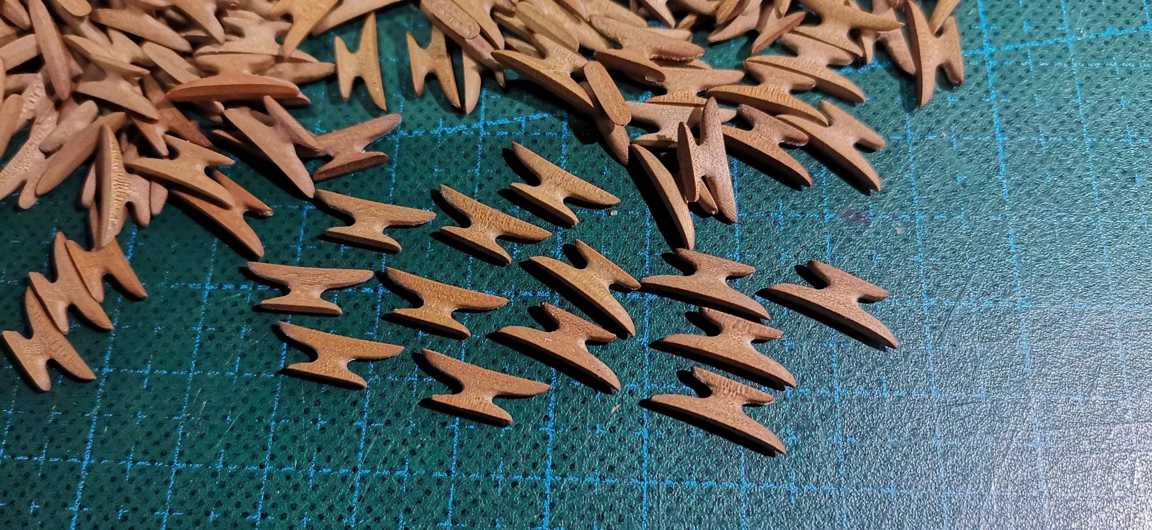9mm Pearwood Cleats  12/bag