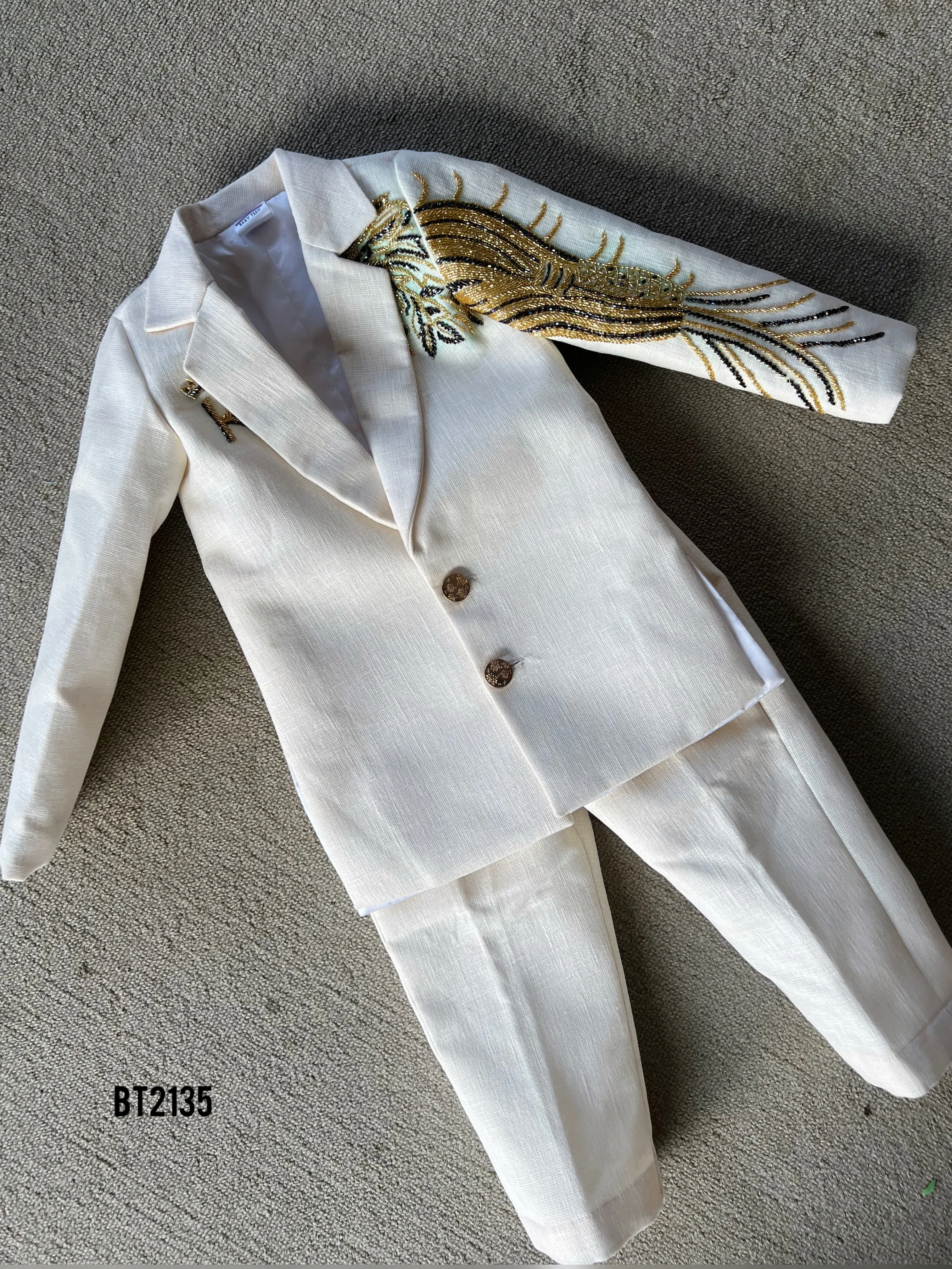 BT2135 Golden Majesty Party Wear Suit For Boys ✨🕊️