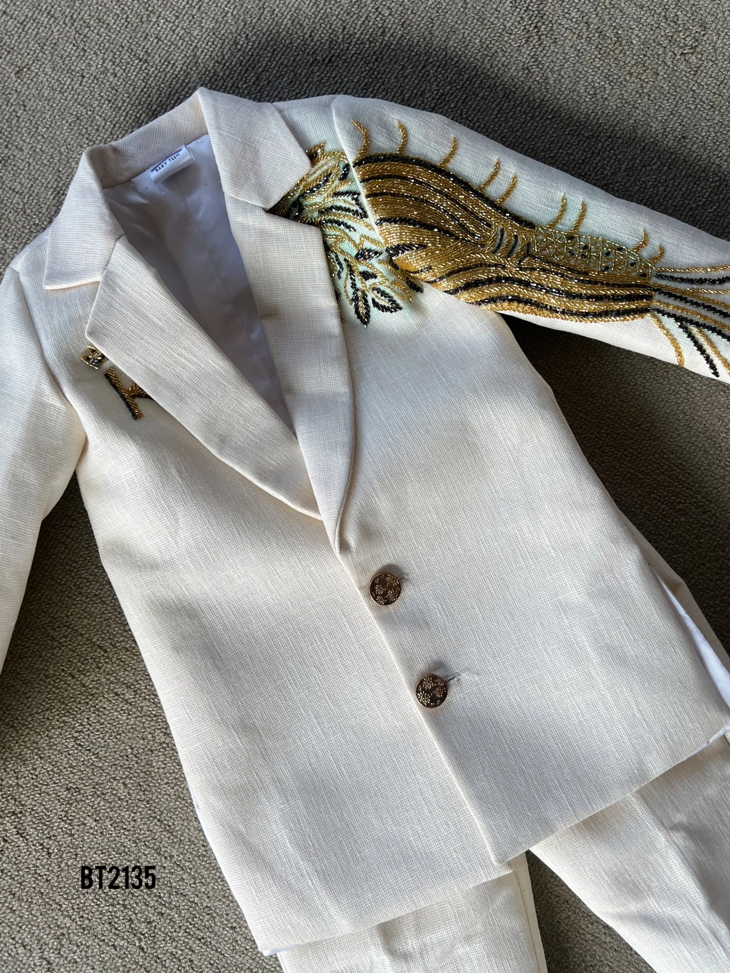 BT2135 Golden Majesty Party Wear Suit For Boys ✨🕊️