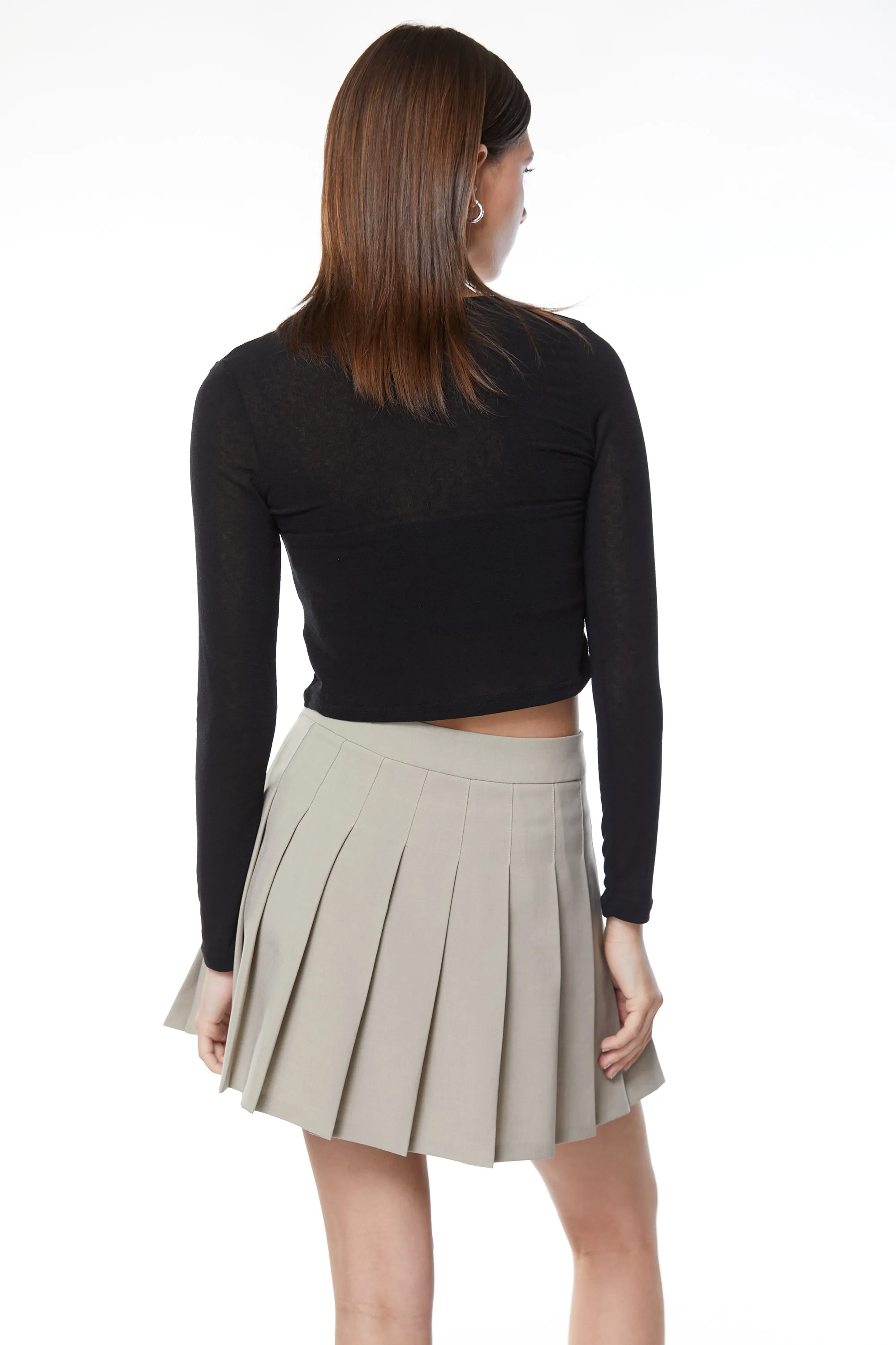 CROPPED CARDIGAN WITH CUTOUT