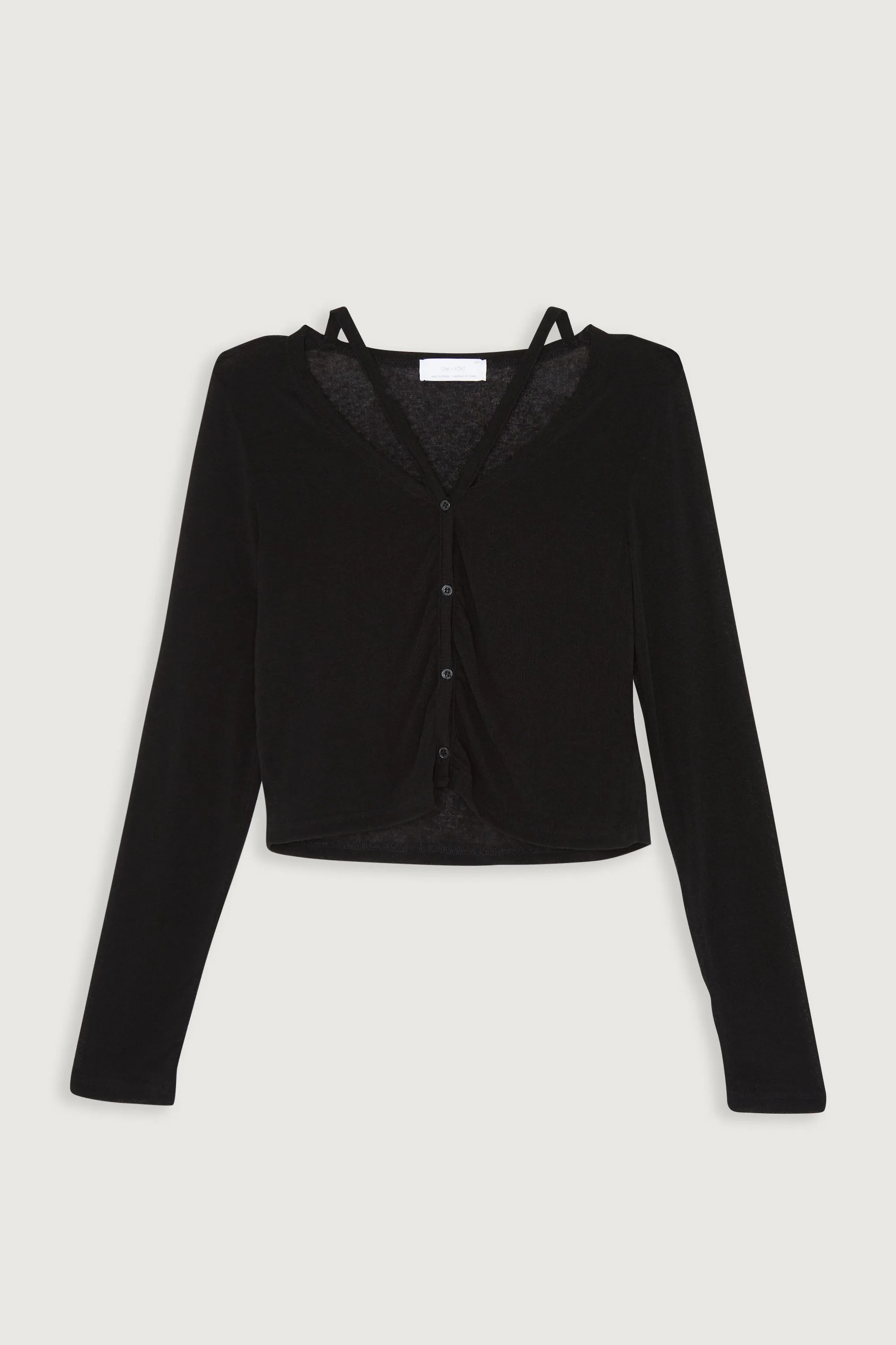 CROPPED CARDIGAN WITH CUTOUT