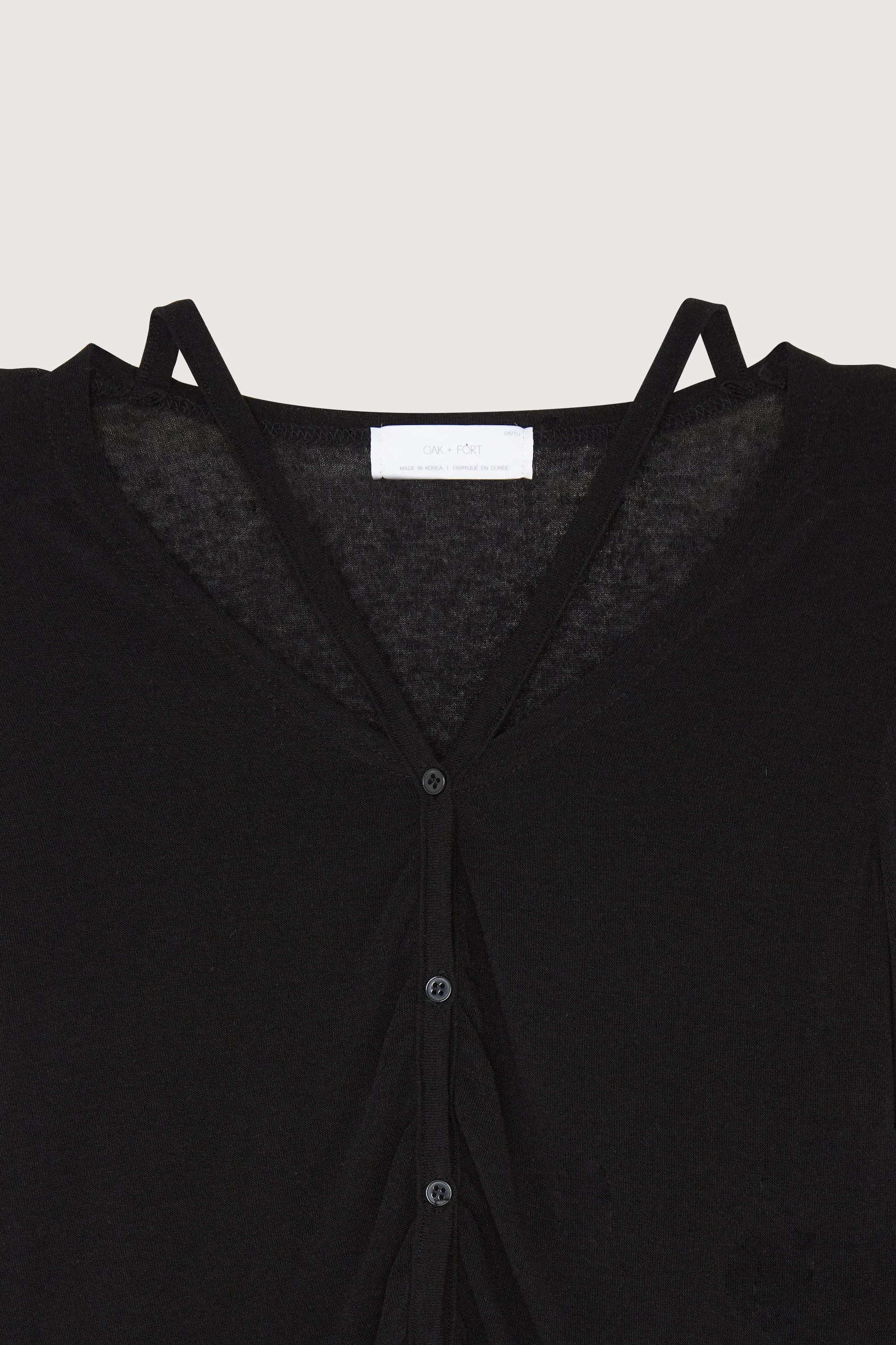 CROPPED CARDIGAN WITH CUTOUT