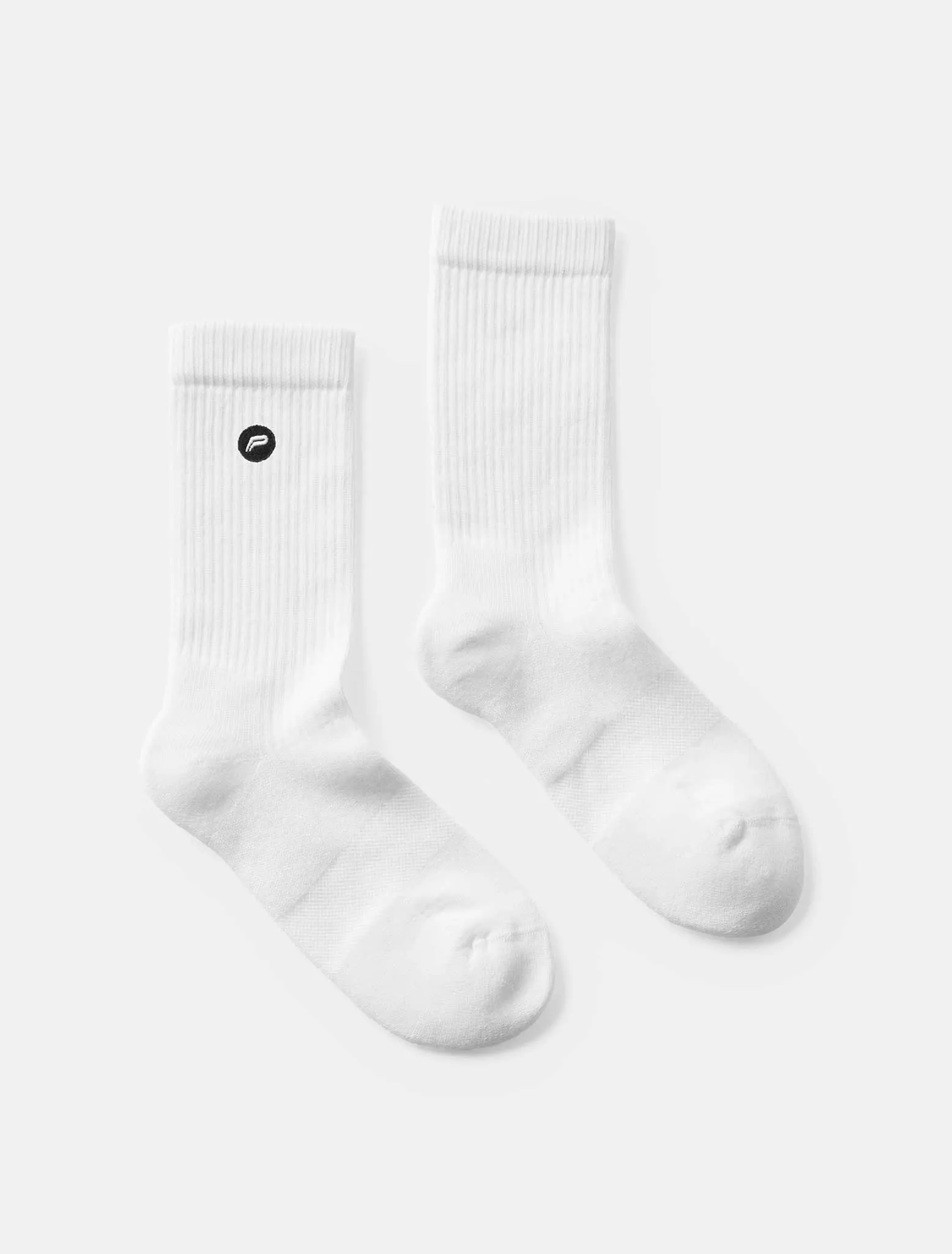 Embroidered Crew Socks - White (Unisex)