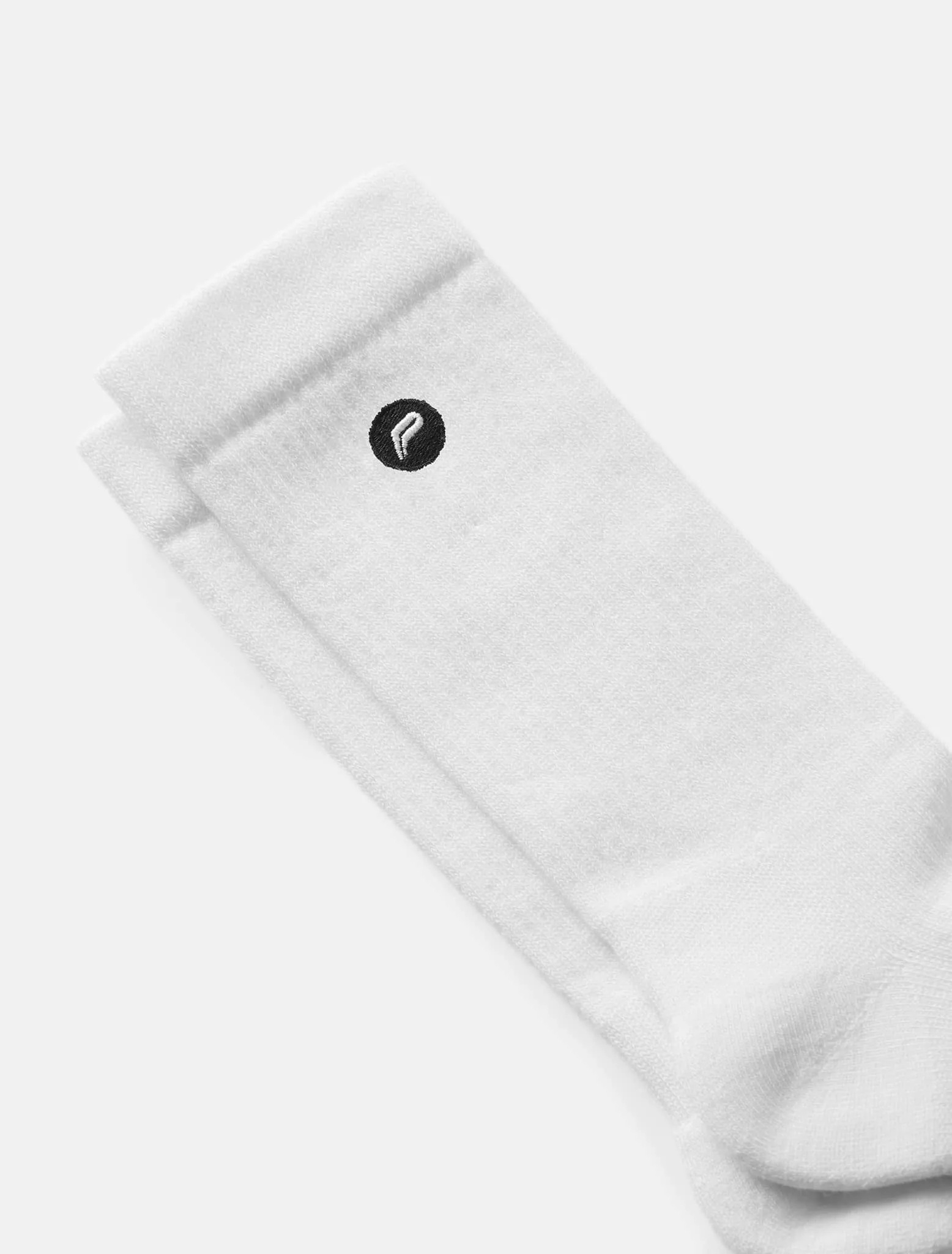 Embroidered Crew Socks - White (Unisex)