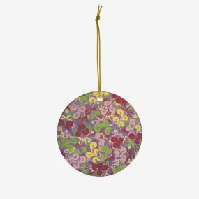 Floral Dynamic Ceramic Ornament