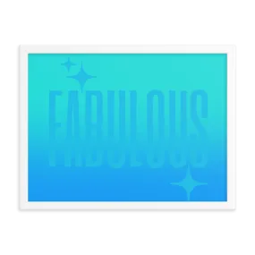 Framed Fabulous Ghost Text Poster