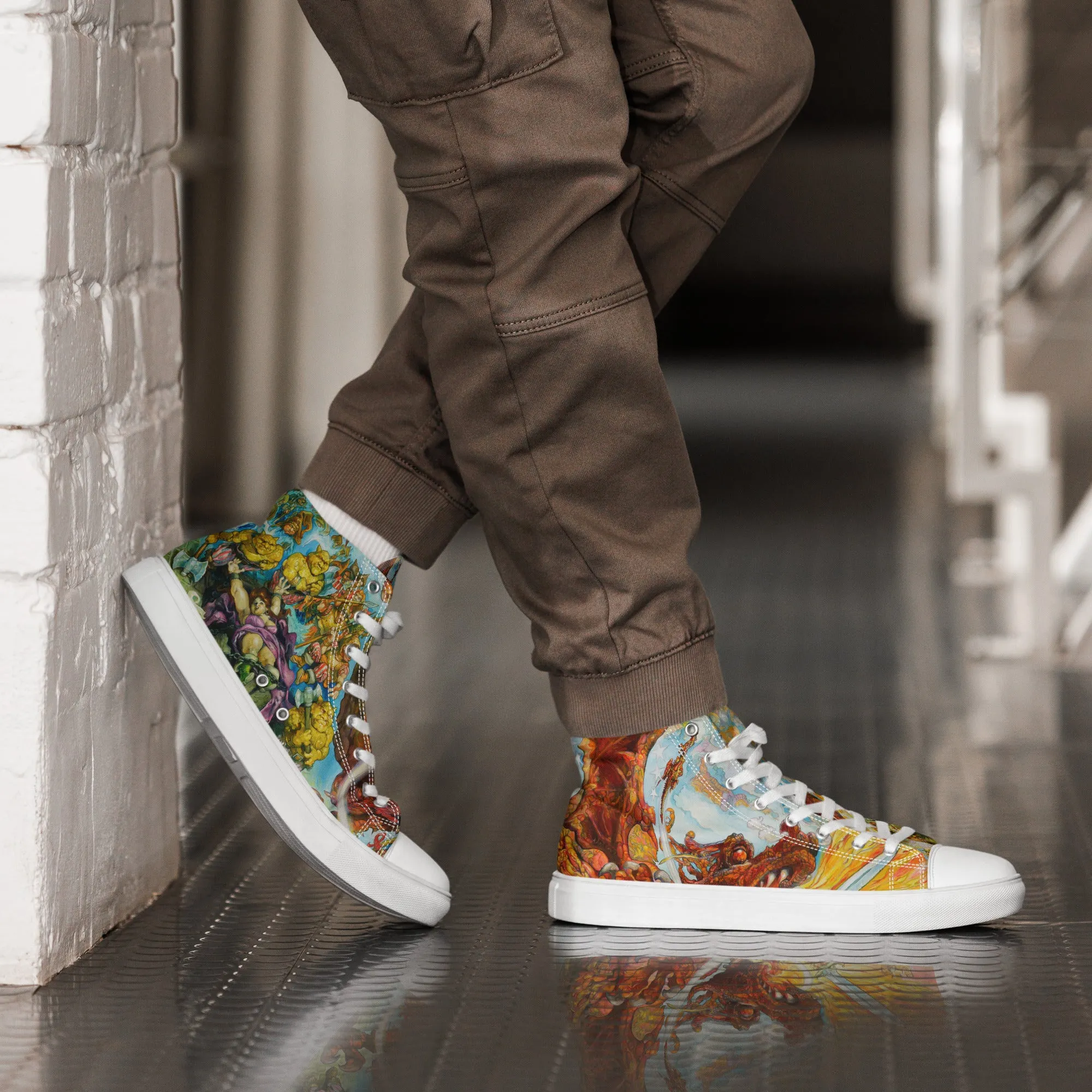 Guards! Guards! Men’s High Top Canvas Shoes -  Free Shipping! *US SIZES SHOWN! USE CHART!