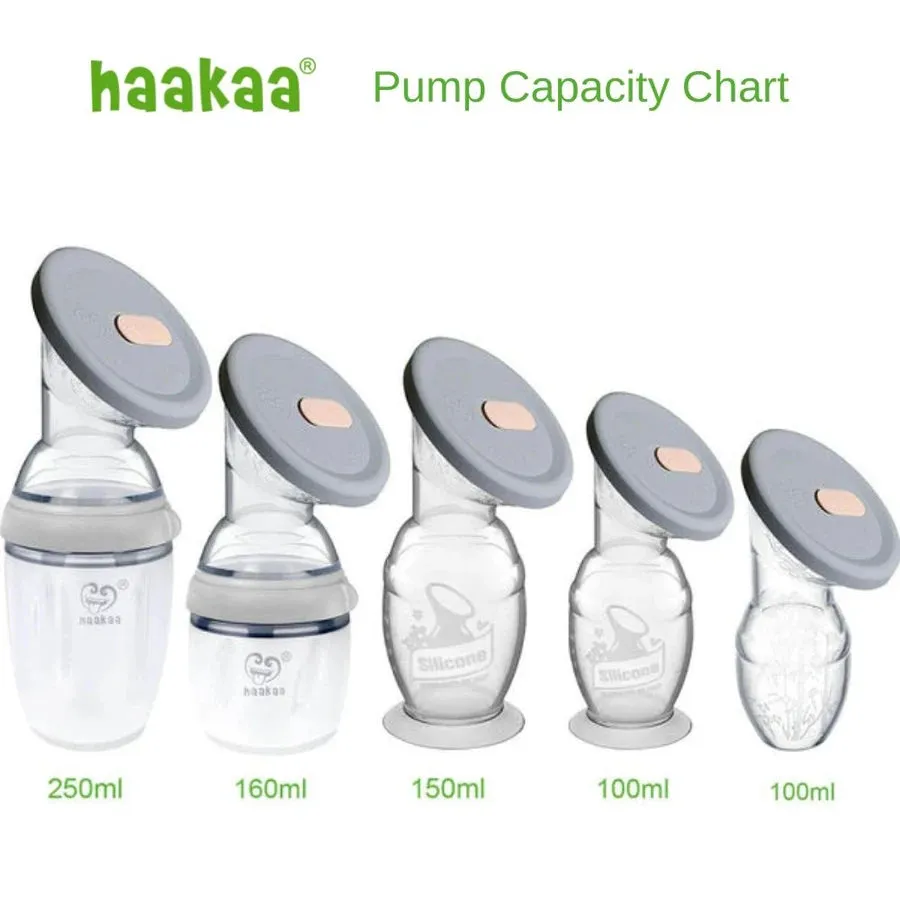 Haakaa Silicone Breast Pump with Suction Base & Silicone Cap 150ml