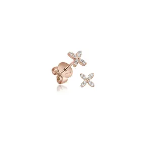 Minimal Flower Ohrstecker - Roségold