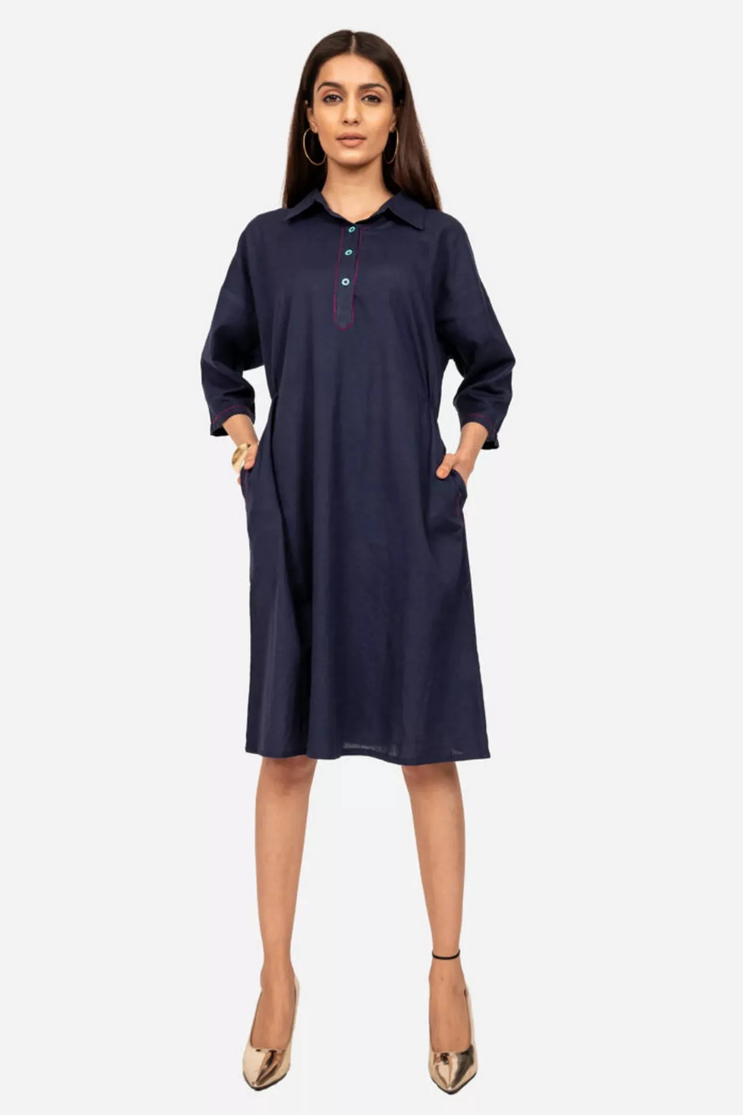 Navy blue box fit dress