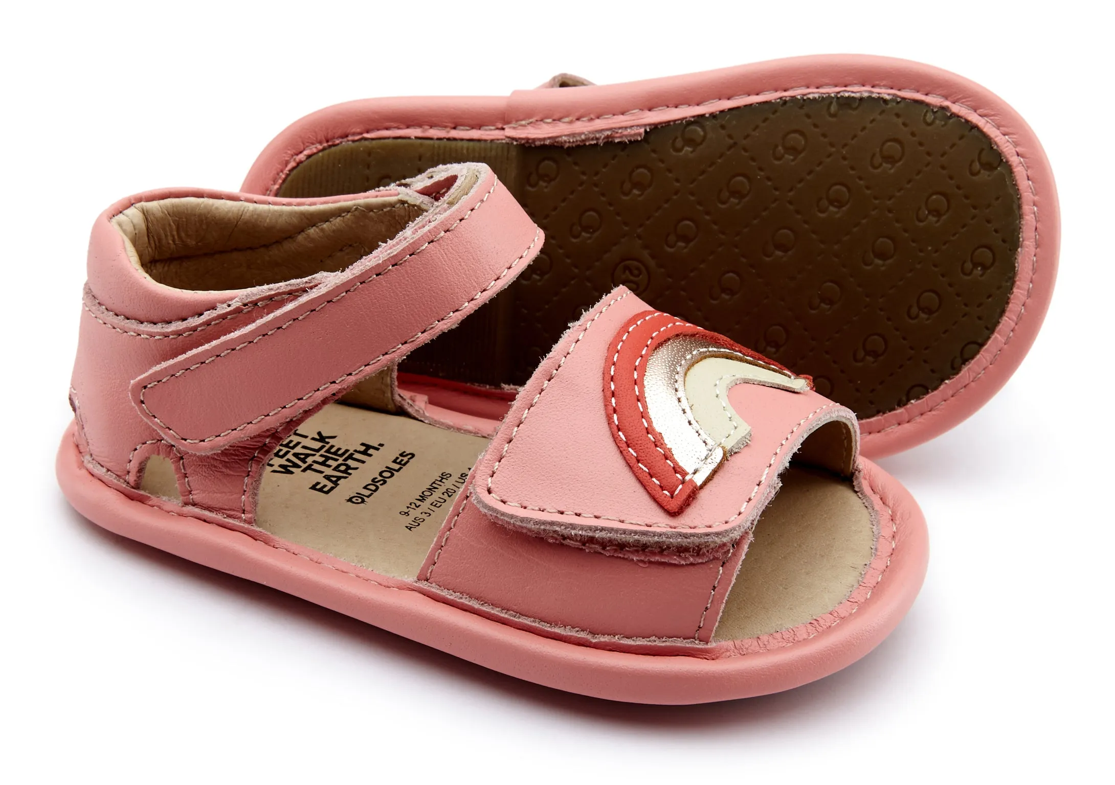 Old Soles Girl's 0065 Rainbow Bambini Sandals - Rossini/Bright Red/Copper/Cream