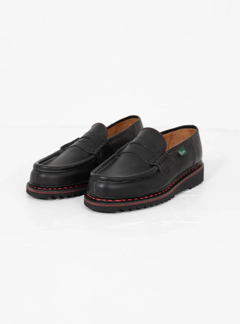 PARABOOT REIMS SPORT - ROUGE LISSE NOIR