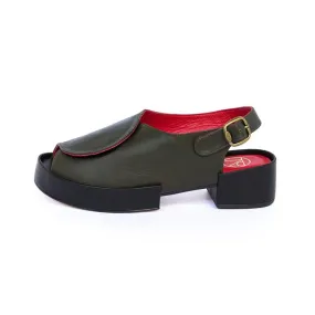 Polly Slingback - Olive/Black
