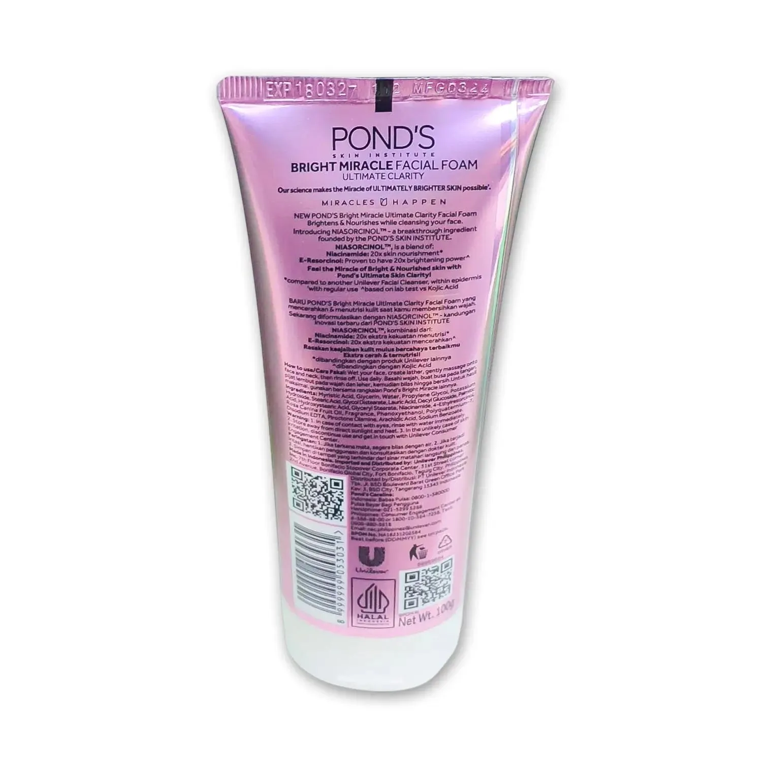 Ponds Bright Miracle Facial Foam 100g
