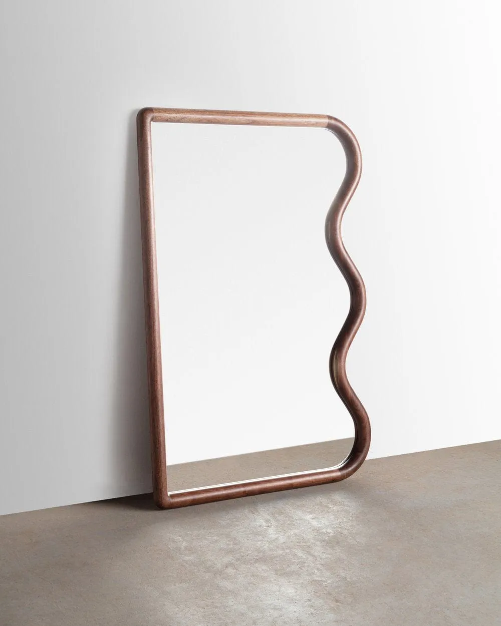 Squiggle Mirror in Walnut