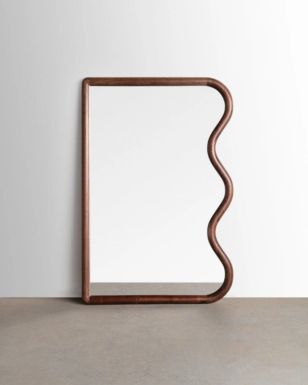Squiggle Mirror in Walnut