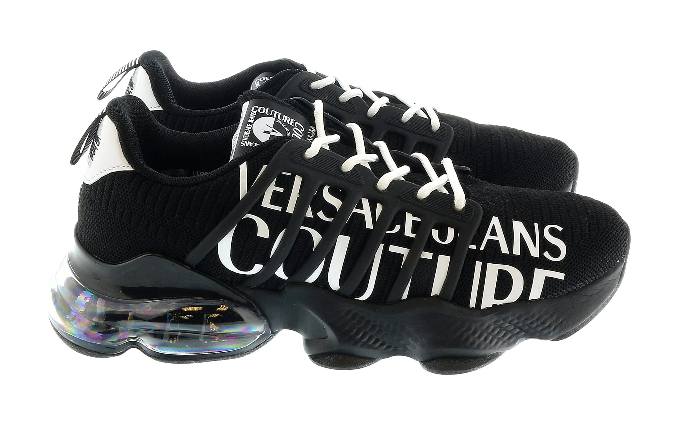 Versace Jeans Couture Black Signature Athletic Fashion Sneakers-