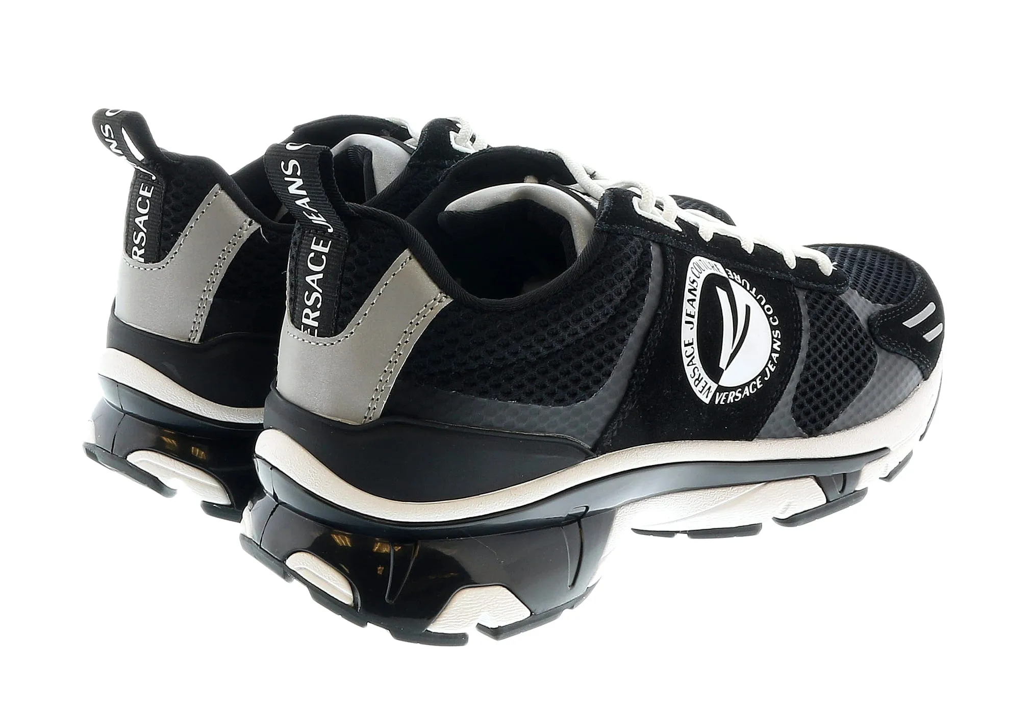 Versace Jeans Couture Black V- Logo Fashion Sneakers-