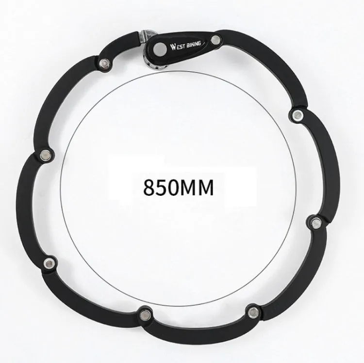 WEST BIKING Bicycle Folding Anti-Theft Code Lock Portable Chain Lock(YP0705067)