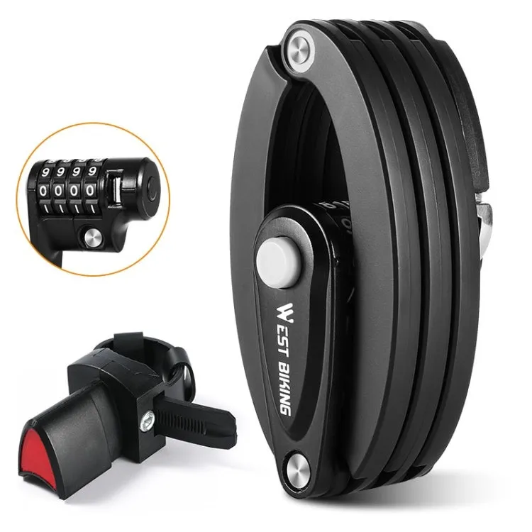 WEST BIKING Bicycle Folding Anti-Theft Code Lock Portable Chain Lock(YP0705067)